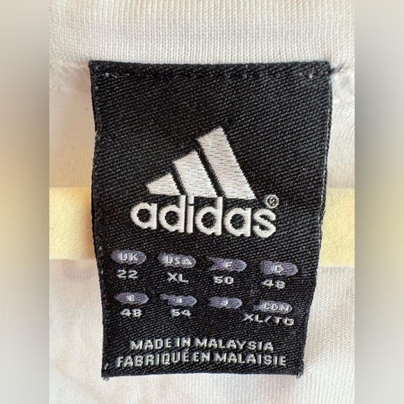 adidas White and Purple Short Sleeve Tee - Picture 2 of 4